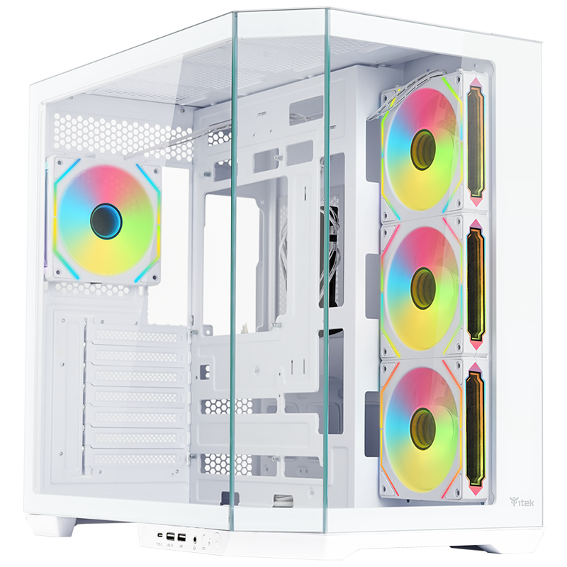Case gaming iTek Dark Cave AKU White