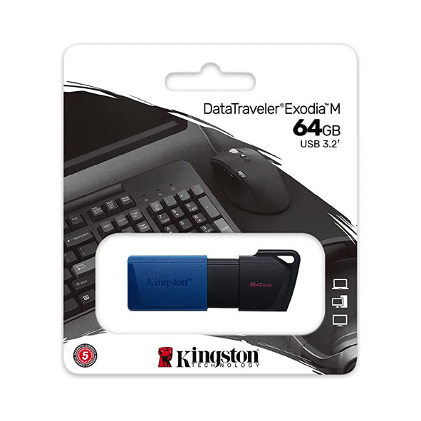 PENDRIVE DATA TRAVELER EXODIA M 64 GB CHIAVETTA USB 3.2 PENNINA KINGSTON