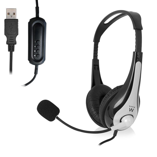 Ewent EW3565 cuffie USB stereo con microfono