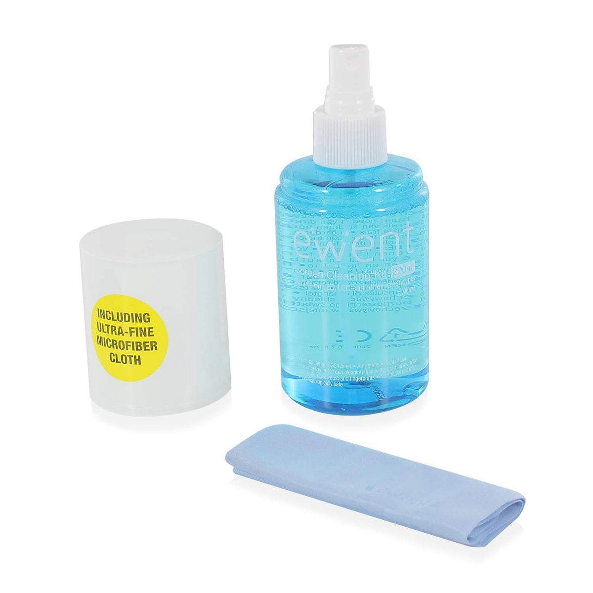Ewent EW5671_R1 kit pulizia schermi 200 ml con panno in microfibra