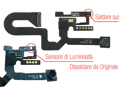 Flat cable + Camera Frontale + Sensore Prossimita + Microfono iphone 8 plus